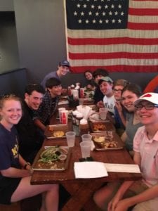 Louisville's BBYO board members enjoy dinner with Ellie Bodker