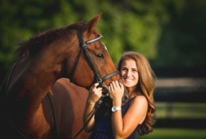 Andrea Glazer of Louisville, a competitive equestrienne,, has been named to Team USA for the 2017 Maccabiah Games. (photo by Alex Banks)